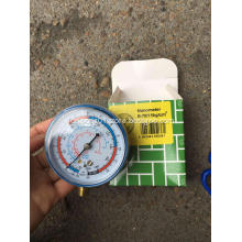 Refrigerant high low pressure gauge with iron case